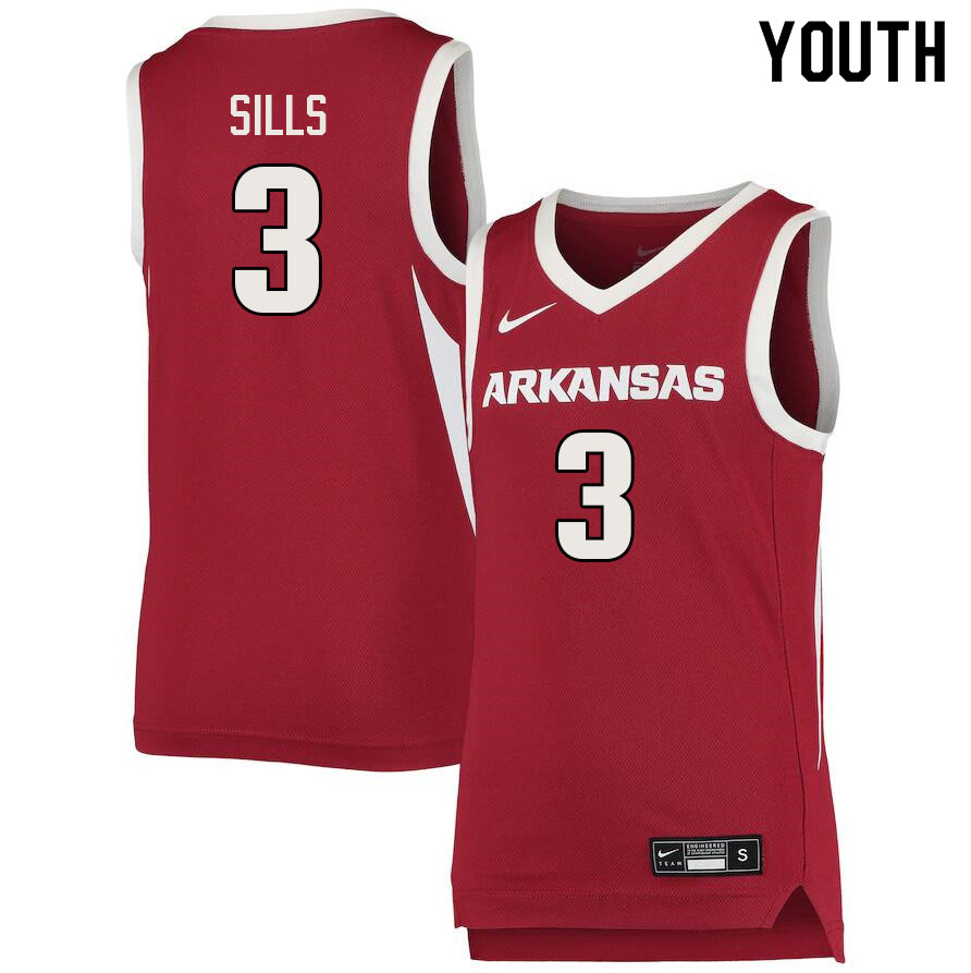 Youth #3 Desi Sills Arkansas Razorbacks College Basketball Jerseys Sale-Cardinal - Click Image to Close
